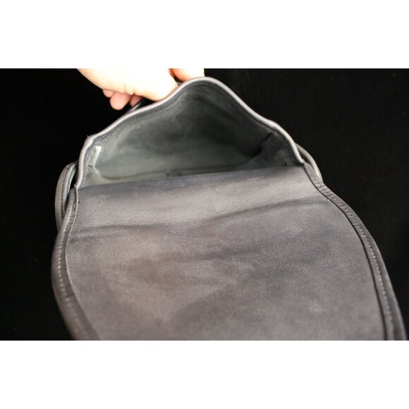 Coach purse "Lindsay" crossbody bag vintage black leather bag with attached stra - Picture 5 of 6